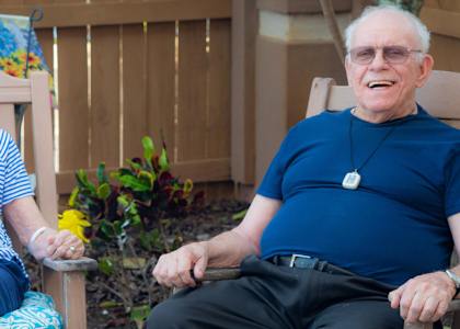 Couple smiling at Savannah Court of Orange City, Orange City, FL